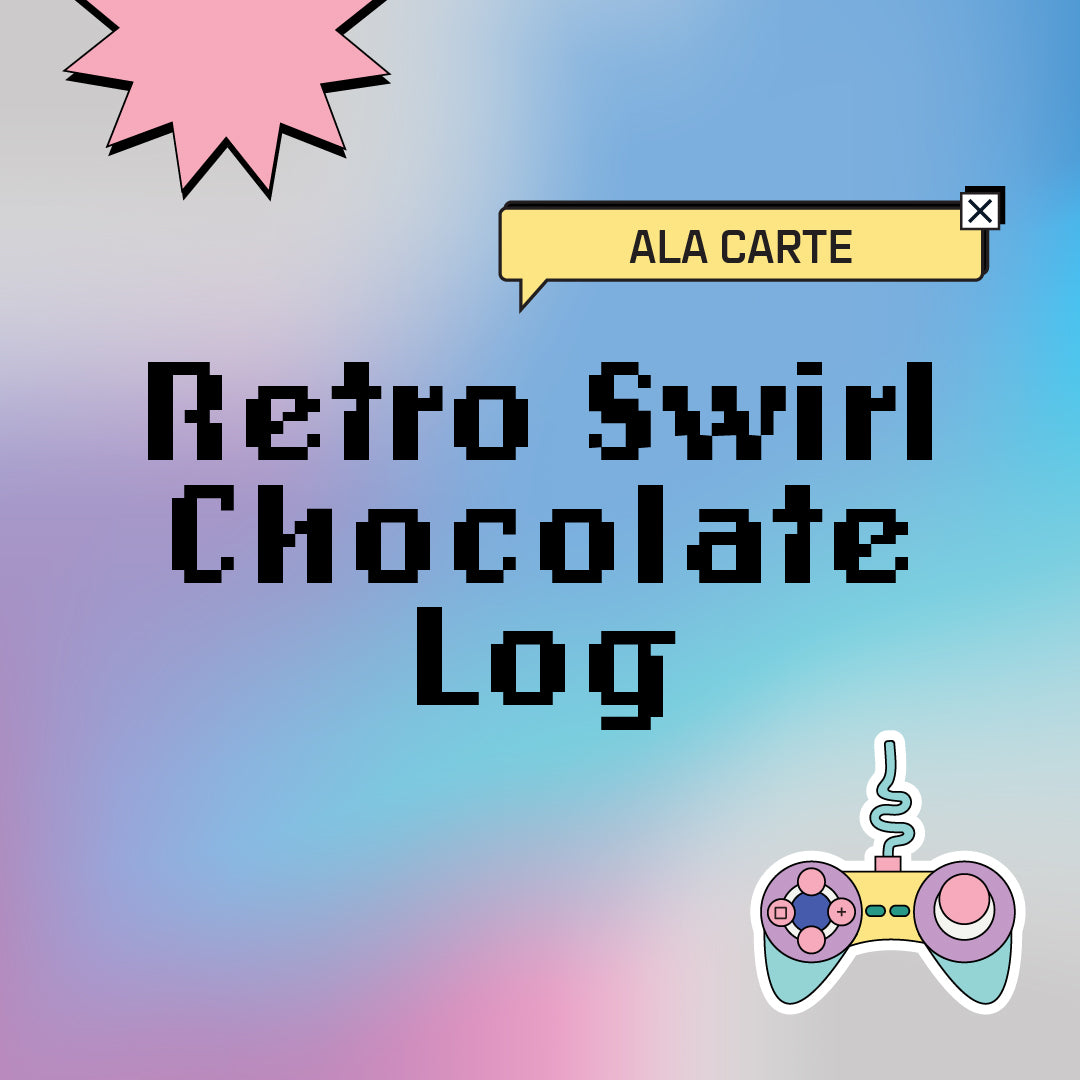 Retro Swirl Chocolate Log (Ala Carte)