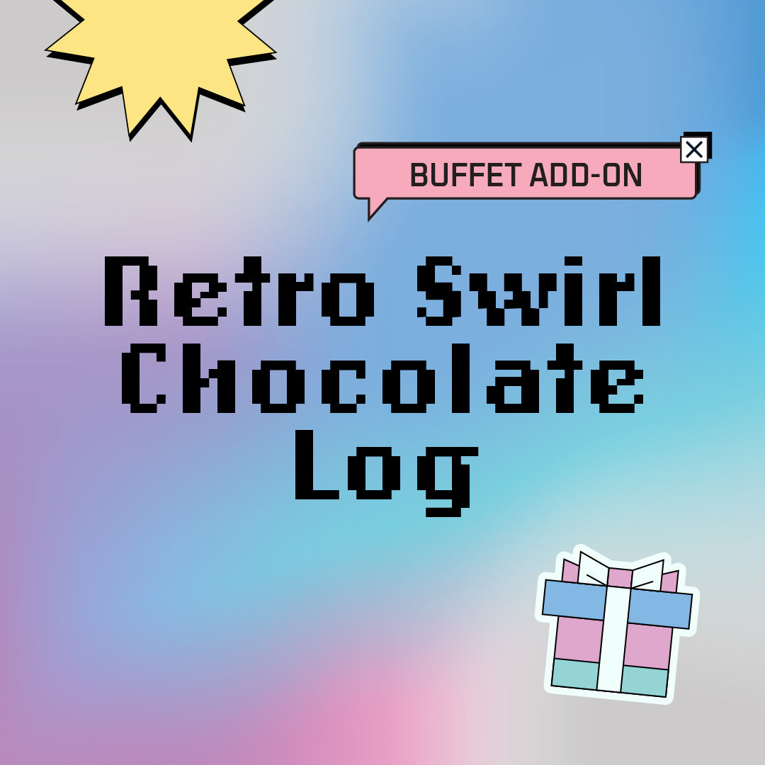 Retro Swirl Chocolate Log (Buffet Add-On)